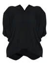 Mm6 Maison Margiela Draped V-neck Blouse