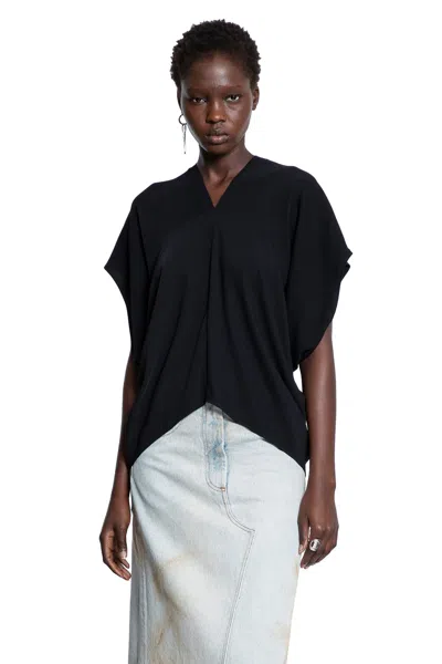 MM6 MAISON MARGIELA DRAPED V-NECK TOP