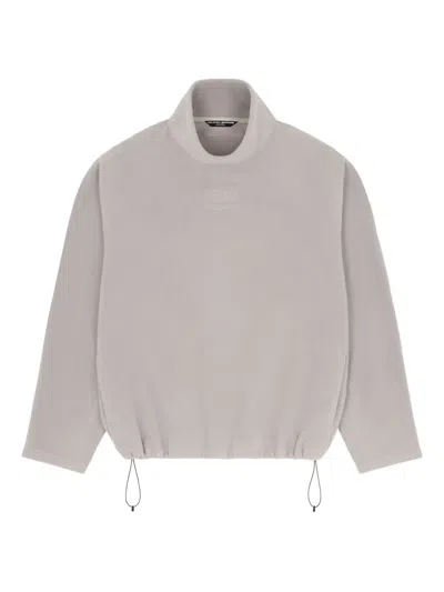 MM6 MAISON MARGIELA DRAWSTRING FLEECE LONG-SLEEVED T-SHIRT