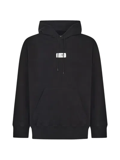 Mm6 Maison Margiela Relaxed Fit Crew Neck Sweatshirt With Ribbed Detailing In Multi