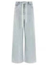 Mm6 Maison Margiela Denim Trousers Wide Leg Five Pocket In Blue
