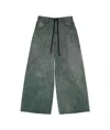 Shop Mm6 Maison Margiela Numeric Denim Trousers In Gray