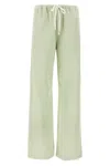 Mm6 Maison Margiela Elastic Waistband Wide Leg Trousers With Back Pocket