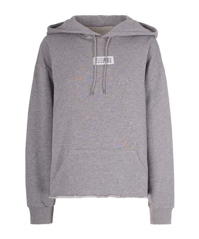 Mm6 Maison Margiela Long-sleeved Sweatshirt In Gray
