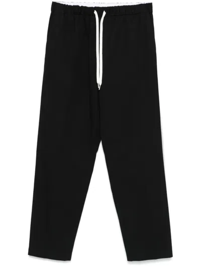 Mm6 Maison Margiela Drawstring Trousers In Black