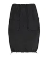 Mm6 Maison Margiela Drawstring Cargo Midi Skirt In Black