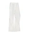 Mm6 Maison Margiela Drawstring-waist Palazzo Trousers In White