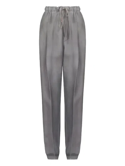 Mm6 Maison Margiela Drawstring-waist Trousers In Gray