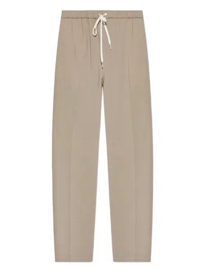 Mm6 Maison Margiela Drawstring-waist Trousers In Neutral