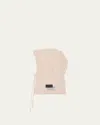 Mm6 Maison Margiela Drawstring Wool-blend Knit Hood In Brown