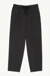 Mm6 Maison Margiela Drawstring Wool Shirting Trousers In Anthracite