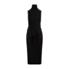 Mm6 Maison Margiela Mm6 By Maison Margiela Black Wool Midi Dress In Black