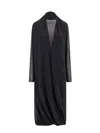 Mm6 Maison Margiela Layered Sheer Maxi Dress In Black