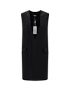 Mm6 Maison Margiela Dress With Deep Neckline In Black