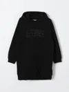 Mm6 Maison Margiela Numbers-motif Cotton Dress In Black