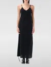 Mm6 Maison Margiela Mm6 By Maison Margiela Three Way Silk Dress With Deep V-neckline In Black