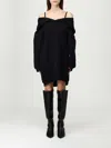 Mm6 Maison Margiela Sweatshirt Dress In Black