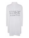 Mm6 Maison Margiela Chemisier Dress With Print In White