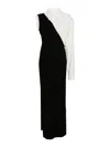 Mm6 Maison Margiela Combo One-sleeve Maxi Dress In White