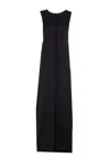 Mm6 Maison Margiela Long Dress With Shoulder Epaulettes And Splits