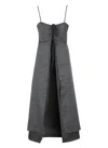Mm6 Maison Margiela Mm6 By Maison Margiela Flared Hem Cotton Dress In Black