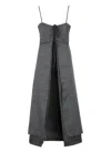Mm6 Maison Margiela Mm6 By Maison Margiela Flared Hem Cotton Dress In Black
