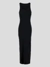 Mm6 Maison Margiela Sleeveless Midi Dress In Black