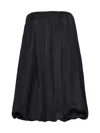 Mm6 Maison Margiela Pleat-detailing Mini Dress In Black