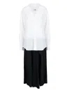 Mm6 Maison Margiela Numbers-motif Cotton Maxi Dress In White