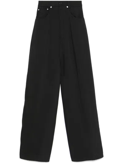 Mm6 Maison Margiela Drop-crotch Jeans In Black