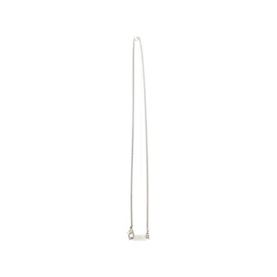 Mm6 Maison Margiela Ecklace With Logo Plate In Silver