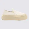 Mm6 Maison Margiela Ecru Canvas Slip On Sneakers In Beige
