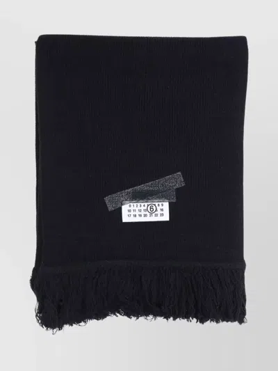 MM6 MAISON MARGIELA EDGED FRINGED RECTANGULAR SCARF