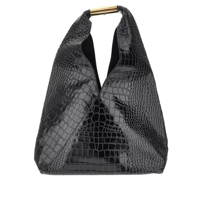 MM6 MAISON MARGIELA EDIUM JAPANESE CROCO EMBOSSED LEATHER BAG