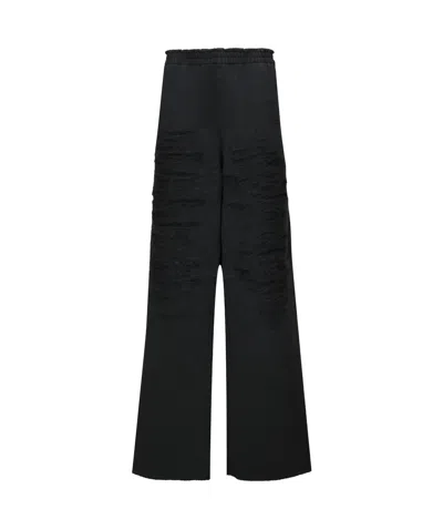 MM6 MAISON MARGIELA MM6 MAISON MARGIELA DISTRESSED RAW-CUT HEM TRACK PANTS