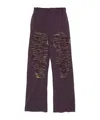 Mm6 Maison Margiela Purple Unbrushed Sweat Lounge Pants In Black