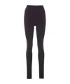 Mm6 Maison Margiela Salomon Seamless Stretch Thermal Leggings In Black