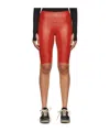 Mm6 Maison Margiela Elastic Waist Shorts In Red