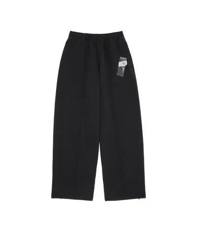 Mm6 Maison Margiela Elastic Waist Sweatpants In Black