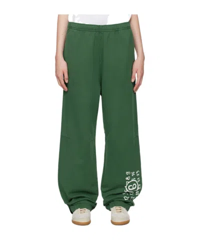 Mm6 Maison Margiela Elastic Waist Sweatpants In Green
