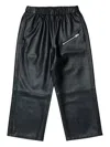 Mm6 Maison Margiela Elastic-waist Zip-pocket Trousers In Black