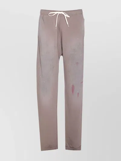Mm6 Maison Margiela Elastic Waistband Track Pants With Paint Splatter