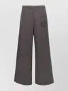 Mm6 Maison Margiela Elastic Waistband Wide Leg Trousers With Printed Detail