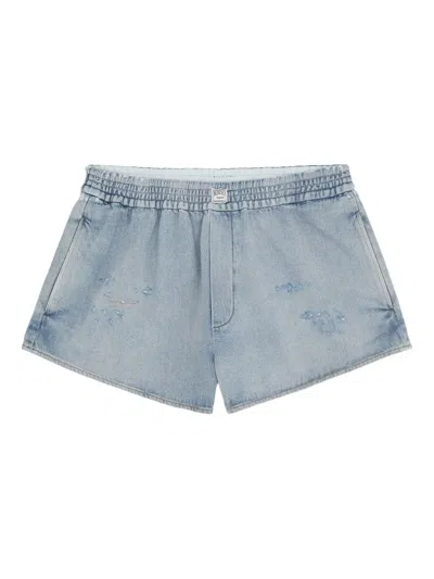Mm6 Maison Margiela Elasticated-waist Shorts In Blue