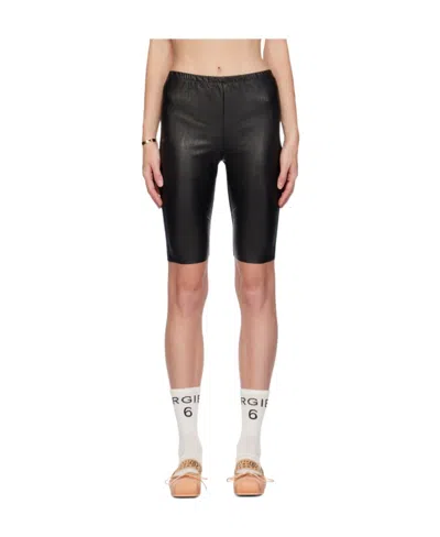Mm6 Maison Margiela Elasticated-waistband Shorts In Black