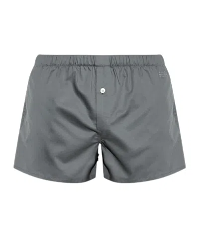 Mm6 Maison Margiela Elasticated-waist Boxer Shorts In Gray