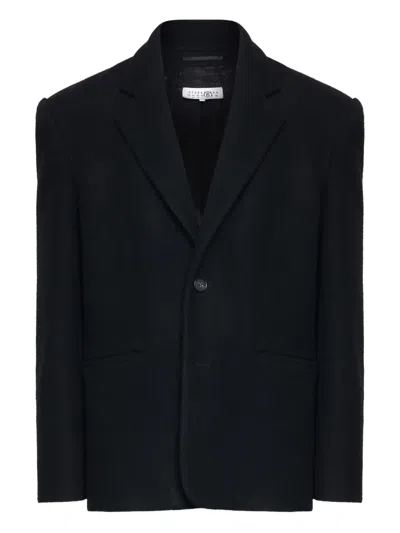 Mm6 Maison Margiela Elbow-patch Blazer In Black
