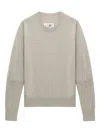 Mm6 Maison Margiela Elbow-patch Crew-neck Sweater In Gray