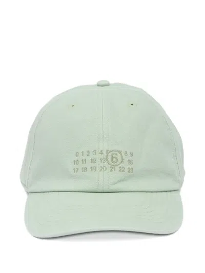 Mm6 Maison Margiela Embroidered Baseball Cap In Green