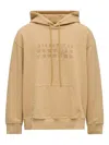 Mm6 Maison Margiela Mm6 By Maison Margiela Relaxed-fit Cotton Hoodie With Unique Graphic Print In Neutral